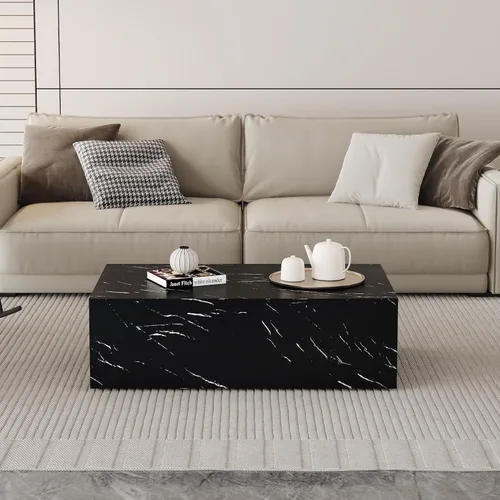 Vista 10 de WILLIAMSPACE 11.81" Square Wood Side Table for Living Room, No Assembly 11.81"*19.69"h-gray Textured