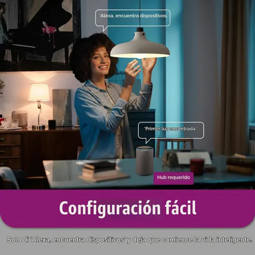 Vista 3 de Bombillas Alexa equivalentes a 150 W, bombillas inteligentes directamente compatibles con Alexa, sintonizables de blanco cálido a frío, bombilla