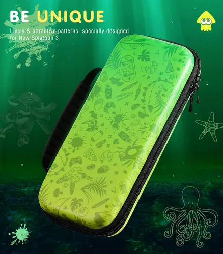 Vista 3 de TiMOVO Funda de transporte para Nintendo Switch modelo OLED 2021 y Switch, bolsa de almacenamiento de juegos de carcasa dura duradera, bolsa