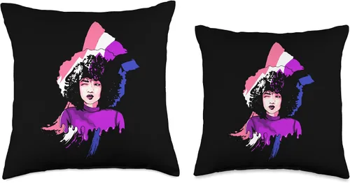 Vista 3 de African American Genderfluid Pride LGBTQ Gifts Afro Girl Genderfluid Flag History Melanin Black Pride - Almohada de 16 x 16 pulgadas, multicolor