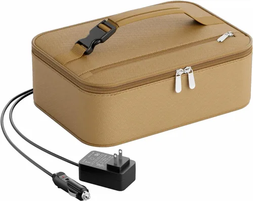 Vista 11 de Lonchera portátil para calentar alimentos - Fiambrera térmica para adultos - Bolsa térmica eléctrica con asa de hebilla, bolsas térmicas