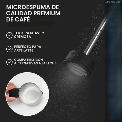 Vista 2 de Subminimal NanoFoamer V2 Performance Milk Foamer NUEVA edición modelo Impermeable, de doble velocidad, acero inoxidable Leche microespumada