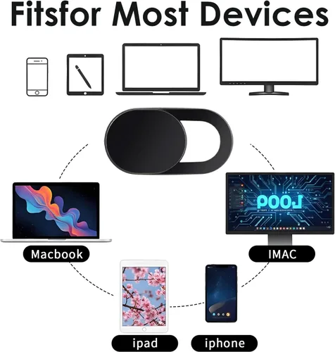 Vista 4 de 60 fundas para cámara para laptop, cubierta frontal ultrafina para teléfono, fuerte adherente, cubierta deslizante para cámara web, fundas