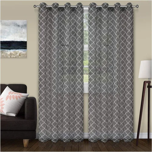 Vista 17 de Superior Cortinas de jacquard en cascada metálicas, detalles de ventana, sólidas, texturizadas, modernas, de transición, estilo tradicional