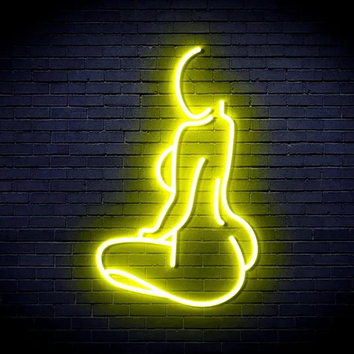 Vista 18 de ADVPRO Señora Back Shape Flex Silicone LED Neon Sign - Azul - st16s32-fnu0267-b