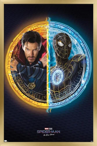 Vista 50 de Trends International Marvel Spider-Man: No Way Home - Póster de pared dúo, 22.4 pulgadas de largo x 14.7 pulgadas, versión enmarcada de madera
