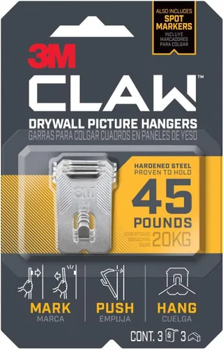 Vista 11 de 3M Claw Percha para cuadros de yeso, plateado