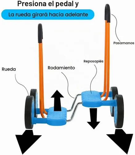Vista 5 de Bicicleta de pedal de equilibrio para niños, vehículo de entrenamiento aerotabla, scooter de ejercicio de equilibrio de confianza en uno mismo Azul