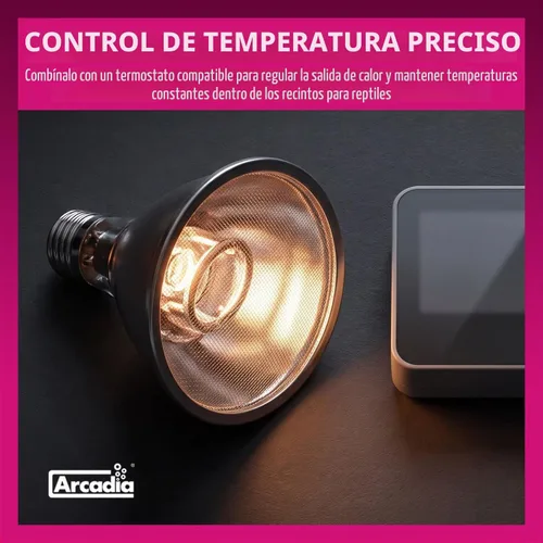 Vista 6 de Arcadia Emisor de calor profundo 50watt para recintos de reptiles