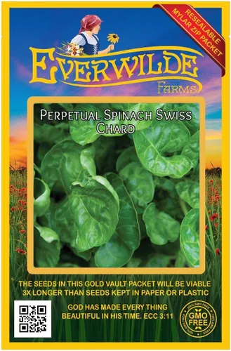 Vista 4 de Everwilde Farms - Semillas de acelga de espinaca perpetua de 1 onza - Gold Vault