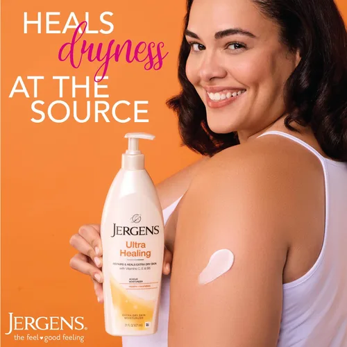 Vista 7 de Jergens Loción original para piel seca, hidratante corporal y de manos para una hidratación duradera de la piel y hidratante ultra curativo
