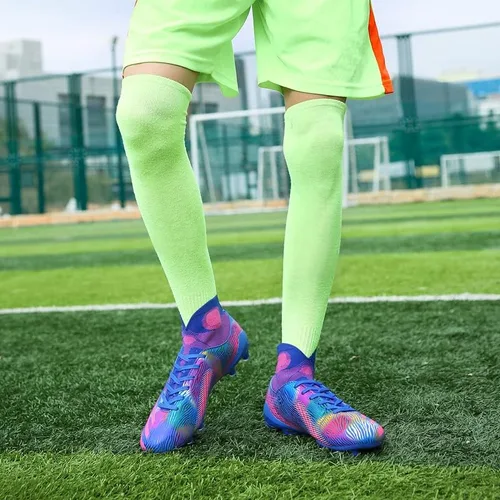 Vista 3 de zcdyn Botas de fútbol para hombre, zapatos de fútbol para hombre, zapatos de punta cómodos, atléticos para adultos