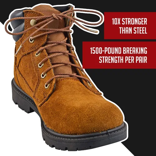 Vista 2 de IRONLACE Unbreakable Round Bootlaces - Indestructible, Waterproof & Fire Resistant Boot & Shoe Laces