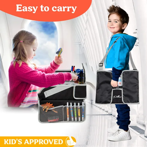Vista 9 de PILLANI Paquete de viaje: bandeja de viaje para niños y bolsa de pañales