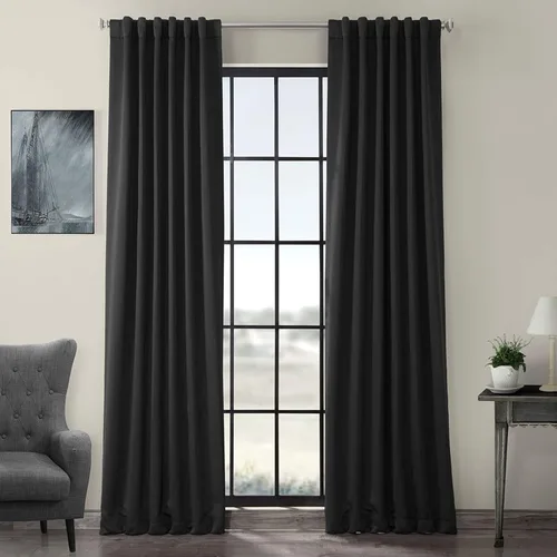 Vista 22 de HPD Half Price Drapes BOCH-171113-84, cortinas sólidas para oscurecer habitación (1 panel), 50 x 84 pulgadas, color beige alabastro