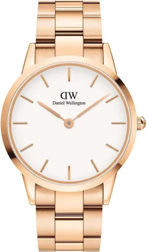 Vista 9 de Daniel Wellington Iconic Link Reloj pulsera de eslabones de oro rosa o plata