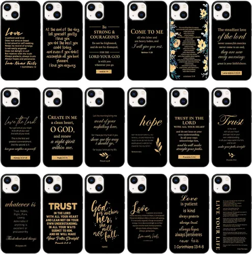 Vista 2 de Funda inspiradora para iPhone 15, 14, 13, 12, 11, Pro, XR, Samsung Galaxy S23, S22, S21, S20, FE, Note 20, Ultra 10, Plus, A03S, A02S, A13, A32