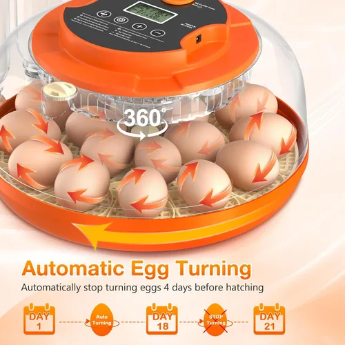 Vista 2 de Egg Incubators for Hatching Eggs, 18 Egg Incubator with Automatic Egg Turning and Humidity Control Incubator for Chicken Duck Quail Home Lab