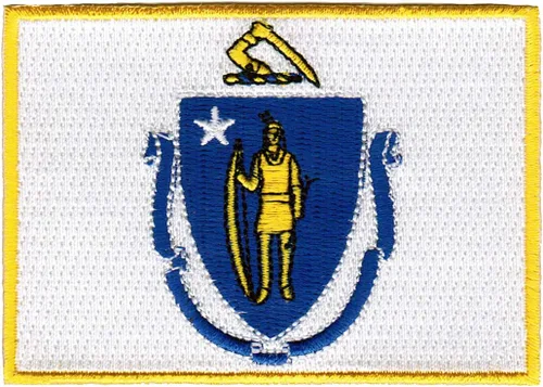Vista 44 de Parche Bordado de la Bandera del Estado de Minnesota, Emblema MN, Planchado, Versión 2024