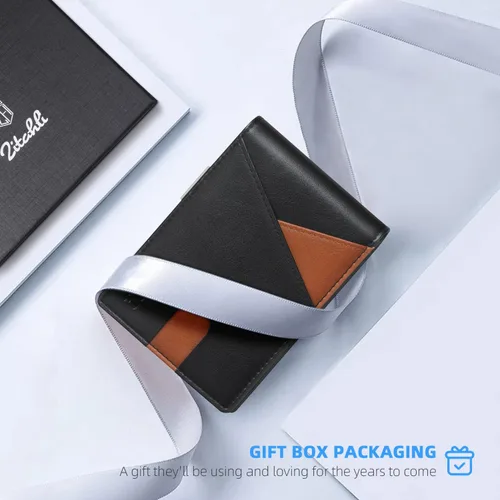 Vista 16 de Zitahli - Billeteras delgadas RFID para hombres, billetera de cuero flexible con clip de dinero, cartera minimalista con bolsillo frontal