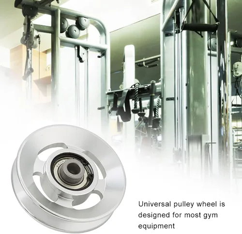 Vista 2 de Ejoyous Aluminium Alloy Fitness Cable Pulley Exercise Strength Training Bearing Pulley Wheel