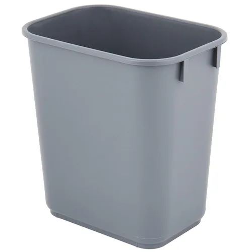Vista 40 de Cubo de basura rectangular beige de 10 galones para restaurante, papelera comercial, papelera de plástico para oficina, cubo de basura para baño