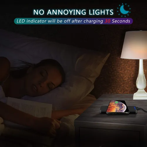 Vista 5 de Cargador inalámbrico, ANGELIOX USB-C 7.5 W cargador inalámbrico rápido para cargar iPhone Xs Max/XS/XR/X/8/8+, estación de carga inalámbrica de 10 W