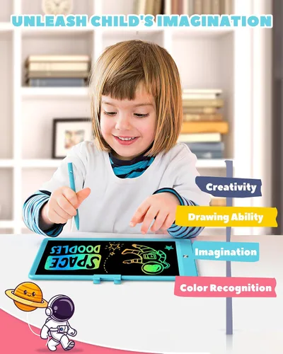 Vista 2 de ORSEN Tableta de escritura LCD de 10 pulgadas para niños, almohadilla de dibujo colorida y juguete educativo, regalo para niños y niñas de 3 a 6 años