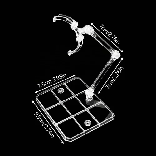 Vista 5 de 5 soportes para figuras de acción, soporte transparente para figuras de acción de montaje con base de muñeca, soporte de soporte compatible