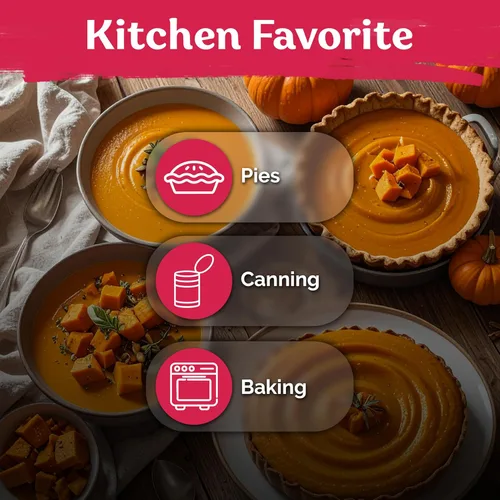 Vista 6 de KVITER 50 semillas de calabaza de azúcar orgánicas (Cucurbita Pepo) – Semilla de calabaza pequeña reliquia, carne dulce de grano fino para enlatar