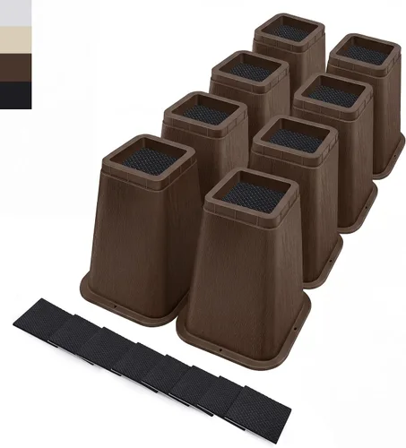 Vista 8 de ANNKUT Elevadores de cama resistentes de 6 pulgadas, elevadores de muebles para escritorio, silla, mesa o sofá, elevadores de sofá, soporta hasta