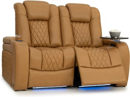 Vista 183 de Seatcraft Asiento de cine en casa Diamante Marrón Reclinable Individual