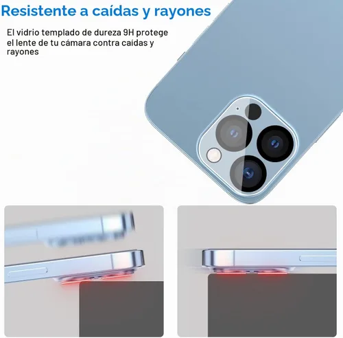 Vista 7 de JETech Protector de lente de cámara para iPhone 13 Pro Max de 6.7 pulgadas y iPhone 13 Pro de 6.1 pulgadas, vidrio templado 9H, transparente HD