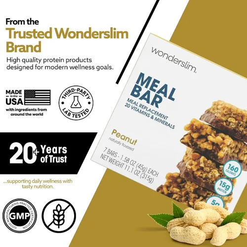 Vista 7 de WonderSlim - Barra de proteína nutritiva