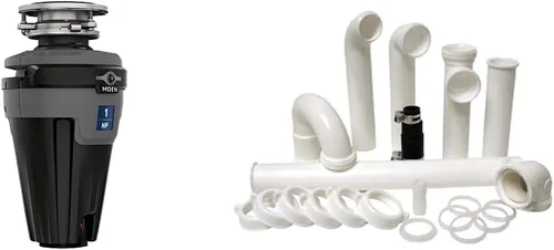 Vista 8 de Moen Prep Series PRO - Triturador de basura compacto de alimentación continua de 1/2 HP, cable de alimentación incluido, GXP50C y kit de conector