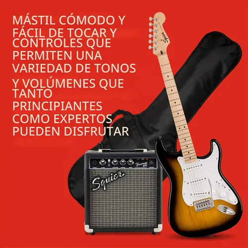 Vista 5 de Squier Sonic Series Stratocaster Pack - 2 colores Sunburst