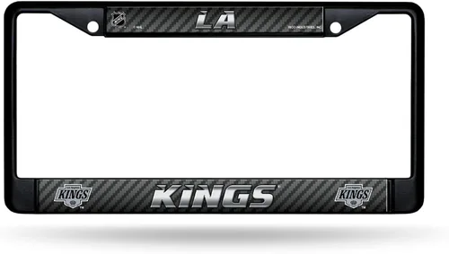 Vista 5 de Rico Industries NHL Hockey Anaheim Ducks - Marco cromado negro con insertos de plástico, 12 x 6 pulgadas, accesorio para automóvil o camión