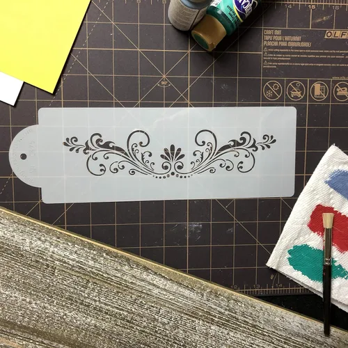Vista 5 de Designer Stencils Fleur De Lis - Plantilla para pastel, beige/semitransparente