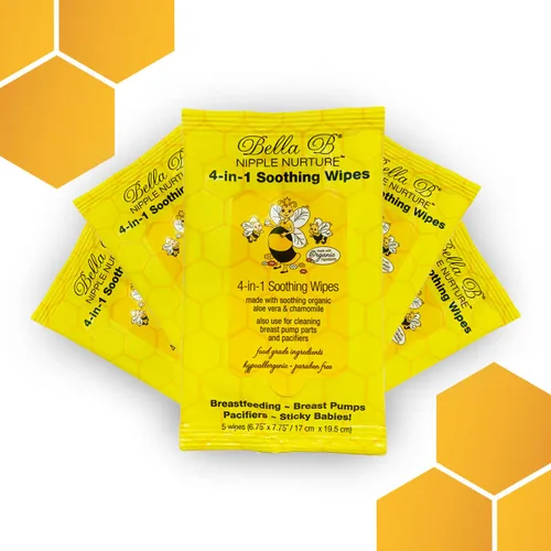 Vista 9 de BELLA B Nipple Nurture - Toallitas para extractor de leche de limpieza rápida, 3 paquetes de toallitas calmantes hipoalergénicas y sin parabenos