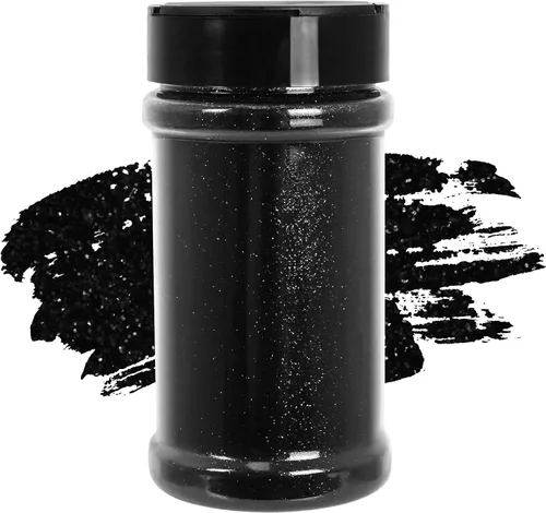 Vista 29 de Purpurina negra ultrafina, 16 onzas (1 libra), purpurina fina para manualidades de resina, uñas, vasos, slime, cosméticos y decoración de festivales
