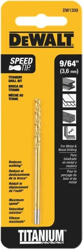 Vista 7 de DEWALT DW1316 - Broca helicoidal de titanio con punta aguzada, de 1/4 pulgada, color dorado