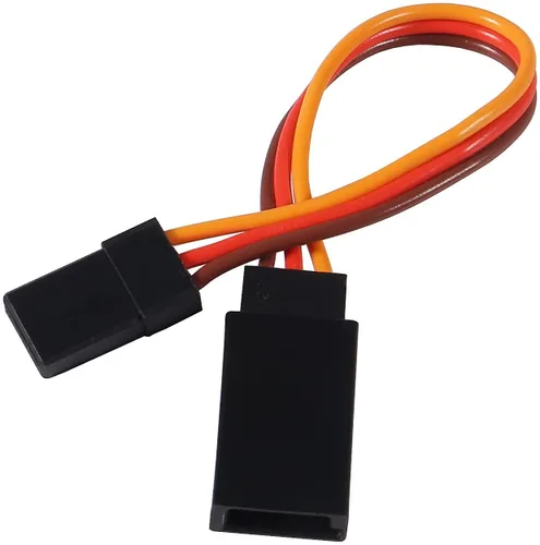 Vista 2 de Cable de extensión servo de 3 pines de 3.9 in, 3.93 pulgadas, hembra a macho, conector de cable JR para control remoto de aviones de automóvil RC