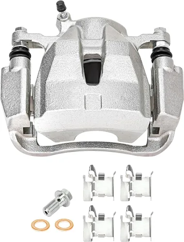 Vista 5 de Detroit Axle - FWD nudillos de dirección delantera y cojinetes de cubo de rueda Pinzas de freno de disco con soportes de repuesto para Toyota Matrix