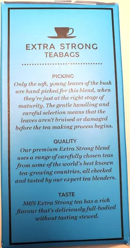 Vista 3 de Marks and Spencer Reino Unido. Bolsas de té extra fuertes 80 bolsas. (1 paquete)