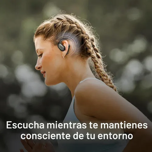 Vista 8 de Statik Aktive - Auriculares Bluetooth de oreja abierta, inalámbricos, carga rápida y batería de larga duración de 10 horas, ajuste seguro cómodo