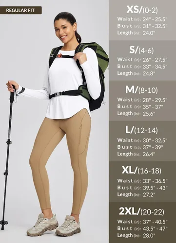 Vista 120 de BALEAF - Camisetas de sol de manga larga para mujer, con FPU 50+, para senderismo, ligeras, de secado rápido, protección contra rayos ultravioleta