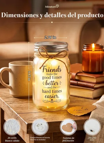 Vista 3 de Minetom Regalos de amistad para mujeres, regalos de cumpleaños para mejores Regalos de cumpleaños para mujeres, amistad, regalos para mejor amiga