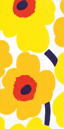 Vista 15 de IHR Ideal Home Range Servilletas de cena Marimekko desechables de 3 capas de papel, 8.5 x 4.5 pulgadas, Juhannustaika, 16