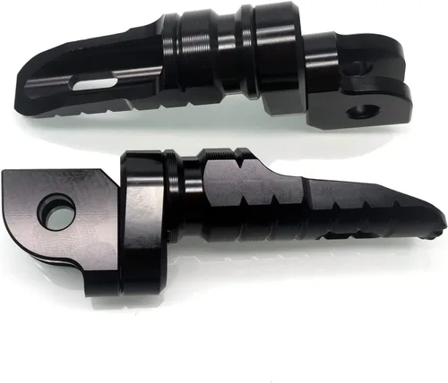 Vista 5 de MZS Estriberas de motocicleta, estriberas delanteras ajustables dobles CNC para el pie del conductor, reposapiés negro compatible con FZ07 FZ09 FZ10