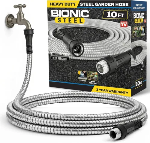 Vista 12 de BIONIC STEEL Manguera corta de jardín de 3 pies, manguera conectora de 3 pies x 5/8 pulgadas para carrete, conexión a prueba de fugas, resistente